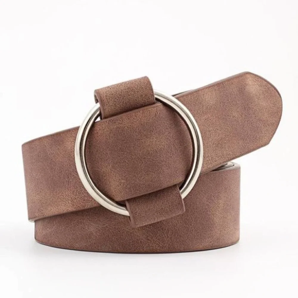 NEW Faux Vegan Leather Belt in Brown Coffee Chocolate #AG/1 - Picture 1 of 14